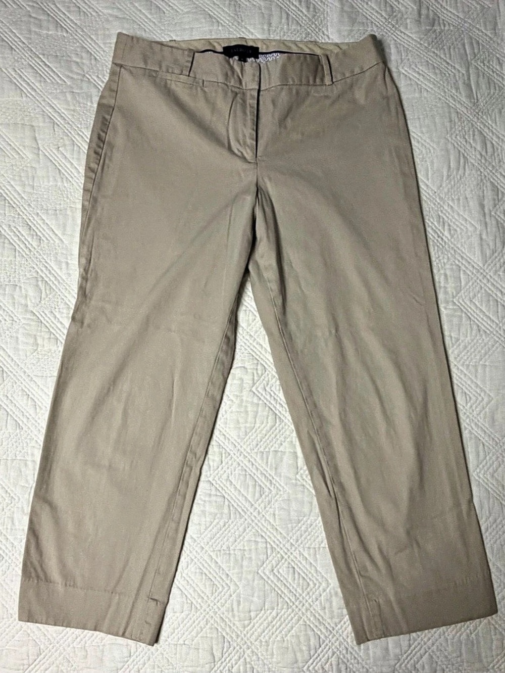 Talbots Straight Leg Cropped Chinos in Beige Size 10
